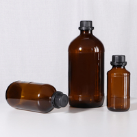 Utilisation de l'industrie pharmaceutique 2.5l bouteille de réactif en verre ambré pour la médecine avec bouchon en plastique à vis
