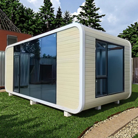 Cabine Apple en acier préfabriquée, hôtel modulaire, appartement, centre commercial, design moderne, maison-conteneur pour dormir
