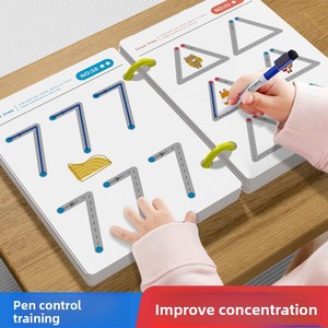 Quaderno Riutilizzabile per Tracciare le Linee, 96 Pagine, Gioco Educativo <span class=keywords><strong>Montessori</strong></span> per il Controllo della Penna, per Bambini - Product Image 2
