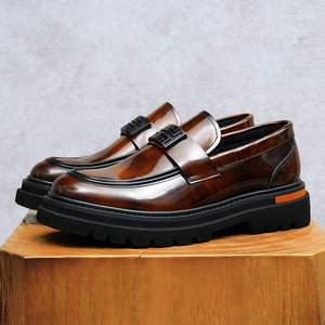 New Style Genuine Leather Formal <b>Shoes</b> Thick Soles <b>Height</b> <b>Increasing</b> Men's Autumn Business Casual Slip-on <b>Shoes</b> Single <b>Shoe</b> - Product Image 6