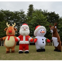 Offre Spéciale CE certifié adulte déguisement gonflable noël père noël et bonhomme de neige costume de mascotte pour les vacances