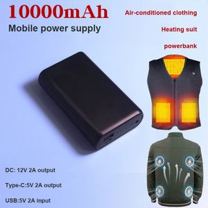 Vente en gros de banques d'alimentation USB 10000 mAh à charge rapide, chargeur portable avec logo personnalisé, 12V 2A, Moilbe Powerbank - Product Image 2
