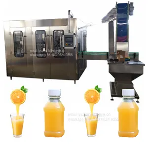 Complete Production Line Orange Fruit Beverage Pet Bottle Automatic Liquid Juice Bottling Making Filling Machine