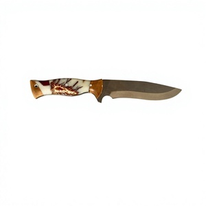 Couteau de chasse artisanal Ahmad en acier D2, lame droite à pointe tombante de 9 pouces, manche en résine de qualité industrielle - Product Image 6