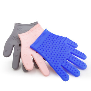 Gant de massage et de bain en silicone pour l'élimination des poils de chat, idéal pour le toilettage transfrontalier - Product Image 4