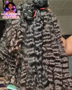 Drop <span class=keywords><strong>Shipping</strong></span> capelli indiani crudi vietnamiti fasci umani birmano riccio capelli capelli umani allineati parrucche capelli umani onda naturale del corpo - Product Image 1