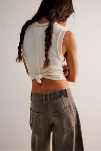 กางเกงยีนส์ทรงบอยเฟรนด์เอวกลางลายเสือดาวขาบานสำหรับผู้หญิง - Product Image 6