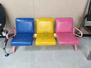 Sillas de Espera para Niños Foshan, Sillas de Recepción para Hospitales, Sala de Espera Moderna, Acero Frío, Recubrimiento de Polvo Colorido, Metal para Clínica - Product Image 5