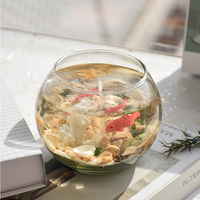Wohnungsdekoration Maßgefertigte Gel-Wachs Duftkerze Farbenfrohe Ozean-Seelandschaft Muschel-Glas Fischglas Handgemacht Feiertags-Diwali-Dekoration