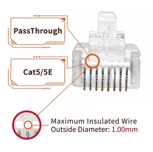 Câble <span class=keywords><strong>Ethernet</strong></span> Rg45 Clamp Wire Cabl Conector RJ 45 Cat 6 Sftp Utp Plug Pass Through RJ45 Connector CAT6 - Product Image 2
