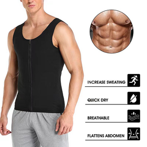 Gilet <span class=keywords><strong>de</strong></span> sudation amincissant pour sauna, brûle-graisse, fitness, T-shirt à manches courtes avec fermeture éclair, corset pour perdre du poids et réduire le ventre, gaine amincissante - Product Image 4