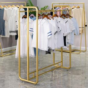 Perchero de pie multifuncional de hierro estilo Art Déco con doble fila para <span class=keywords><strong>ropa</strong></span> de niños y mujeres - Product Image 3