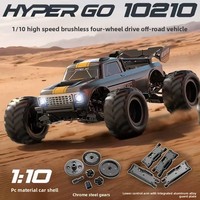 Meijiaxin 10210 Camion de course électrique sans balais haute vitesse en plastique à l'échelle 1:10, véhicule tout-terrain, modèle de monster truck, voiture jouet