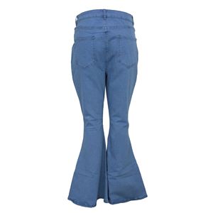 <span class=keywords><strong>Jean</strong></span> évasée <span class=keywords><strong>grande</strong></span> <span class=keywords><strong>taille</strong></span> pour <span class=keywords><strong>femme</strong></span>, pantalon en tissu Stretch, <span class=keywords><strong>taille</strong></span> haute, jambes larges, mode 2020 - Product Image 6