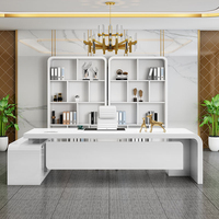 Bureau de direction moderne haut de gamme, mobilier de bureau de luxe, bureau de direction pour PDG, PDG, directeur général