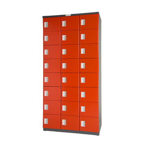 Casier de sol commercial entièrement assemblé bleu à 9 portes et 3 niveaux pour bureau d'entreprise avec serrure RFID, rangement dissimulé et fermeture automatique des portes - Product Image 6
