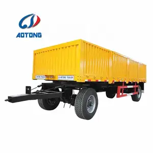 Tractor fence full trailer/Customized full trailer 2 axles with drawbar/3axles drawbar side wall full cargo Trailer