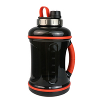 Grande bouteille d'eau motivante avec marqueur de temps, grande ouverture, en PETG, pour le sport, bouteille de boisson motivante OEM 3,2 L