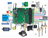 Carte de contrôle pour distributeur d'eau LFT LFT-IOT02, 12V CC, 9 relais, paiement intelligent (pièces/bandes magnétiques/cartes/paiement cloud) -20°C
