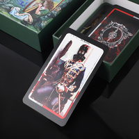 Cartes de tarot personnalisées imperméables avec logo sur mesure, écologiques et durables, pour usage familial, finition UV