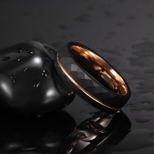 Anillos de Tungsteno Chapados en Oro Rosa de 4/6/8 mm, Estilo Clásico de Eternidad, para Hombre, para Boda o Compromiso, de Tempusort Fashion Jewelry - Product Image 4