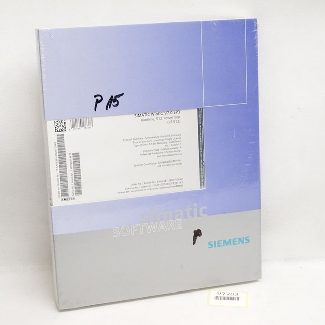 Brand New and Original 6AV6381-2BD07-0AX0 WinCC System Software V7.0 SP3 RT 512/ Packaging 1-YEAR WARRANTY PLC