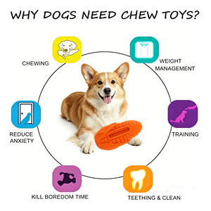 Zhierde Wholesale Supplier Food Safe Eco-Friendly Rubber Bulk Heavy Duty Squeaky Toy Corn <strong>Gum</strong> Massage Senior Dog Indoor Outdoor - Product Image 4