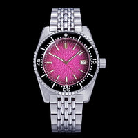 Montre mécanique pour homme Tandorio, cadran rouge, nouveau style 62MAS, verre saphir, 40 mm, étanche 10 ATM, mouvement automatique japonais NH35A