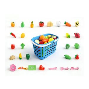 Toysrunner Ensemble de jouets de cuisine en plastique pour enfants, fruits et légumes à découper pour jeu de rôle, apprentissage créatif - Product Image 2