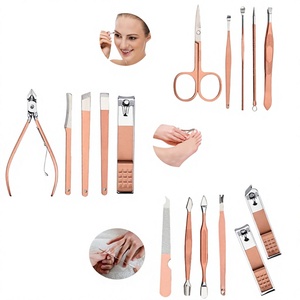 DANTRIC IMPLANTS 12pcs Stainless Steel Luxurious Professional <b>Manicure</b> Nail <b>Kit</b> with 5-in-1 Nail Clipper Tools in Color Box - Product Image 6