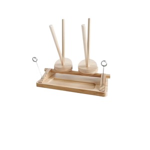 Solid Wood Yarn Bobbin Stand Rotatable Knitting <b>Spool</b> <b>Holder</b> For Handmade Crafting Tools Natural Color - Product Image 5