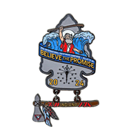 Épinglette de carnaval personnalisée Insignes en émail doux en alliage de zinc Épingle souvenir croyez la promesse