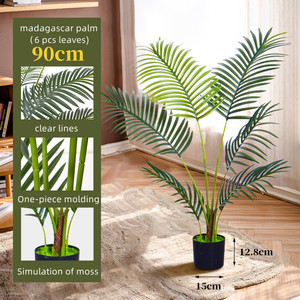 Plantes artificielles arbre bonsaï arbre en plastique plantes Pots jardin aménagement paysager moderne fausses plantes intérieur palmier décor à la maison - Product Image 4