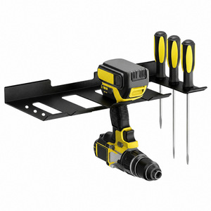 Organizador de herramientas eléctricas inalámbricas con 4 soportes para taladros, ideal para garajes y talleres. - Product Image 5