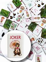 Jeu de Mahjong Américain de Luxe Moderne en Marbre Vert et Acrylique Blanc, Tuiles Personnalisées à Motifs Panda, Pivoine, Floral, Patte de Léopard, Animal, Joker