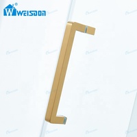 Écran de douche à panneau de verre en acier inoxydable Weisdon Porte de douche coulissante simple or sans cadre