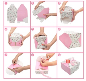 Boîte à dragées <span class=keywords><strong>carrée</strong></span> en papier pour chocolats, petits gâteaux, cadeaux, dragées, bonbons de mariage pour invités - Product Image 5