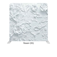 Support de toile de fond personnalisé pour mur floral de fête et photomaton, 8ft 10ft, avec système de tuyaux, rideaux, bannière et toile de fond en tissu tendu avec cadre en aluminium
