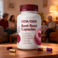 Capsules de racine de betterave haute concentration OEM HALAL – Complément Énergie, Endurance, Circulation – Fournisseur d'usine
