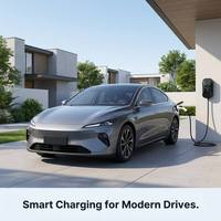 Chargeur EV portable intelligent Type 2 7kW 32A réglable, mode CE 2 IEC 61851, prise CEE, écran LED, minuterie, 5m, station murale domestique UE