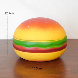 Jouet anti-stress en forme de hamburger, jouet sensoriel extensible et doux en TPR pour enfants et adultes - Product Image 2