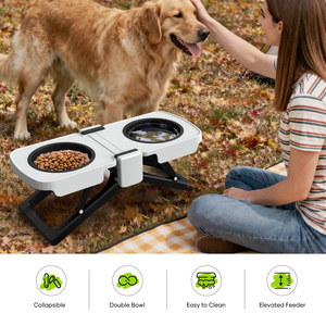 ชามน้ำและอาหารพับได้สำหรับสุนัขและแมวแบบพกพา ชามอาหารสัตว์เลี้ยงแบบยกสูงสำหรับเดินทาง ความจุขนาดใหญ่ 3 ลิตร สำหรับกิจกรรมกลางแจ้ง เดินป่า แขวนได้ ใช้ขณะขับรถ - Product Image 6