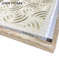 Jinnhome – boîte d'ombre Vintage 11x11 pouces, cadre photo avec fond en lin, bois profond et affichage sans verre, étui rustique prêt à accrocher