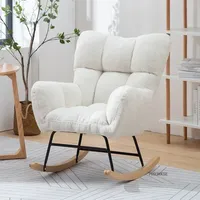 Fauteuils de salon en tissu de luxe, chaise longue de balcon avec repose-pieds, fauteuil moderne de détente, chaise à bascule, meubles de salon