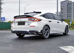 สปลิตเตอร์กันชนหลังทรงดิฟฟิวเซอร์ลายคาร์บอนไฟเบอร์สไตล์มูเก้นสำหรับรถยนต์ฮอนด้า ซีวิค แฮทช์แบค เจนเนอเรชั่น 11 ปี 2023 อุปกรณ์ตกแต่งรถยนต์ - Product Image 3