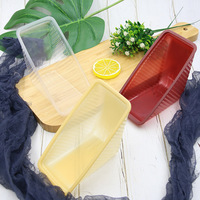 Boîtes à sandwichs jetables en plastique, boîtes à gâteaux transparentes et multicolores en forme de triangle pour mousse au fromage, emballage de cuisson avec couvercle, 50 pièces