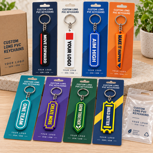 Llaveros rectangulares de PVC personalizados con impresión UV, diseños coloridos para regalos promocionales, etiquetas de plástico ligeras - Product Image 2