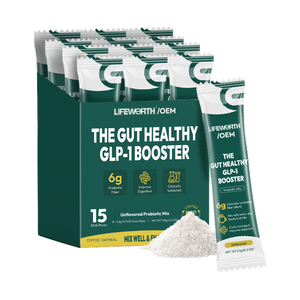 Gut suplemen GLP-1 sehat bubuk hormon metabolisme bebas gula berbasis tanaman dewasa & serat prebiotik kuat 15 porsi - Product Image 1