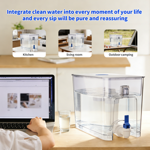 Carafe filtrante manuelle sans BPA de 300 gallons pour usage domestique et extérieur, pot à <span class=keywords><strong>eau</strong></span> portable en ABS, vente en gros - Product Image 2