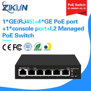 สวิตช์ PoE แบบจัดการได้ 5 พอร์ต Full Gigabit L2+ รุ่น ZC-S800WP-4G-1G พร้อมการรับประกัน 1 ปี อุปกรณ์ไฟเบอร์ออปติก PoE - Product Image 6